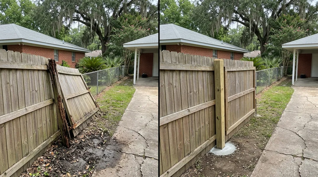 Why Fence Posts Lean Instead of Heave in Baton Rouge's Soft Soil