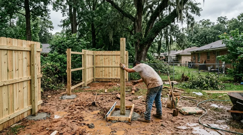Fence Post Repair & Replacement Baton Rouge
